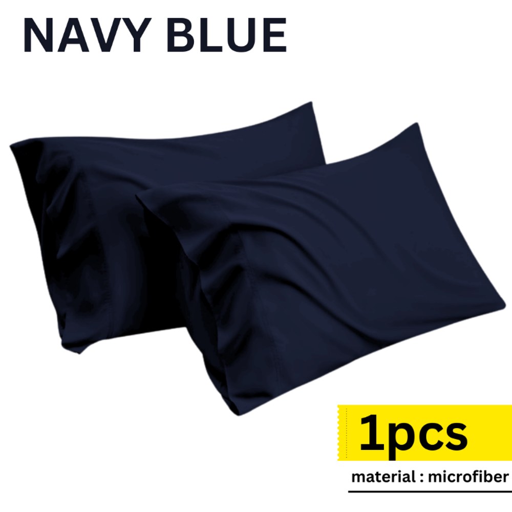 Sarung Bantal 100% Cotton sarung Bantal Navy Blue - Image 4