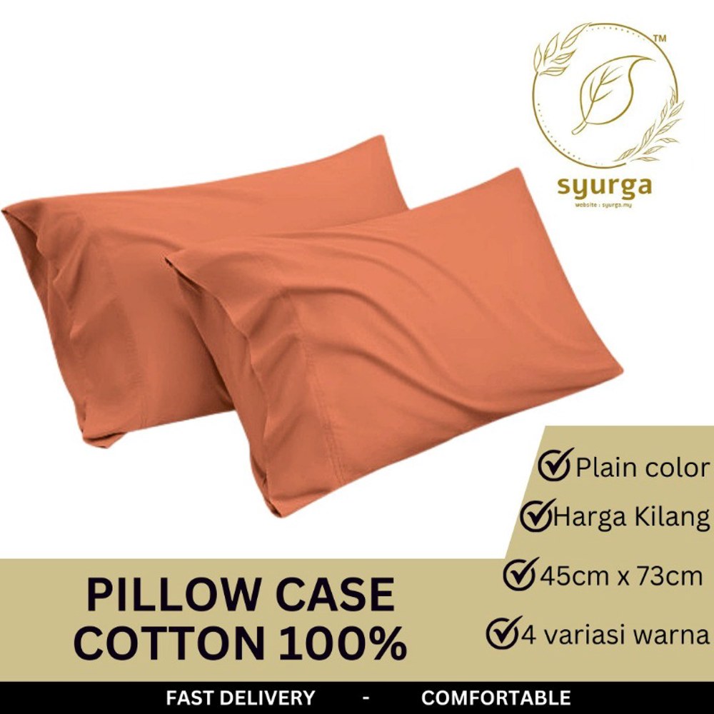 Sarung Bantal 100% Cotton sarung Bantal Navy Blue - Image 3
