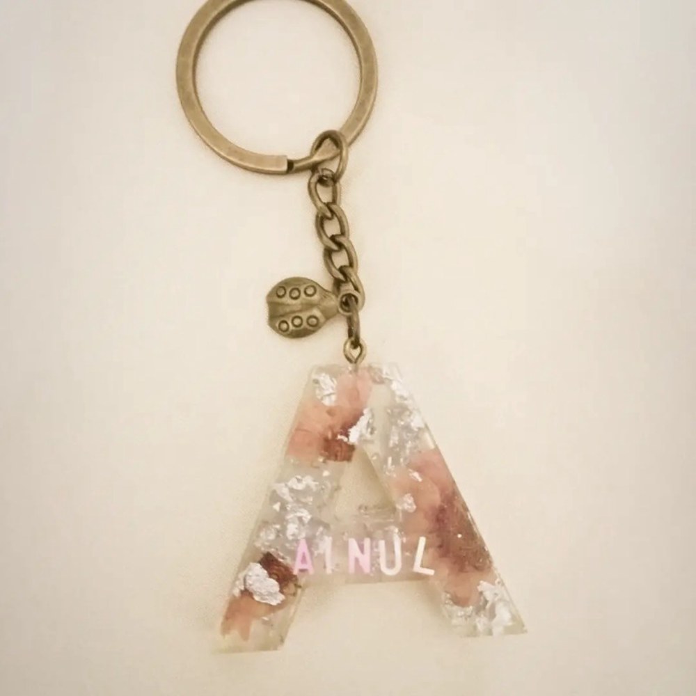 *ADD NAME ONLY* Resin Alphabet Keychain - Image 2